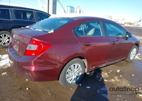 2012 Honda Civic Lx из США, поврежденный, VIN 2HGFB2F53CH537594